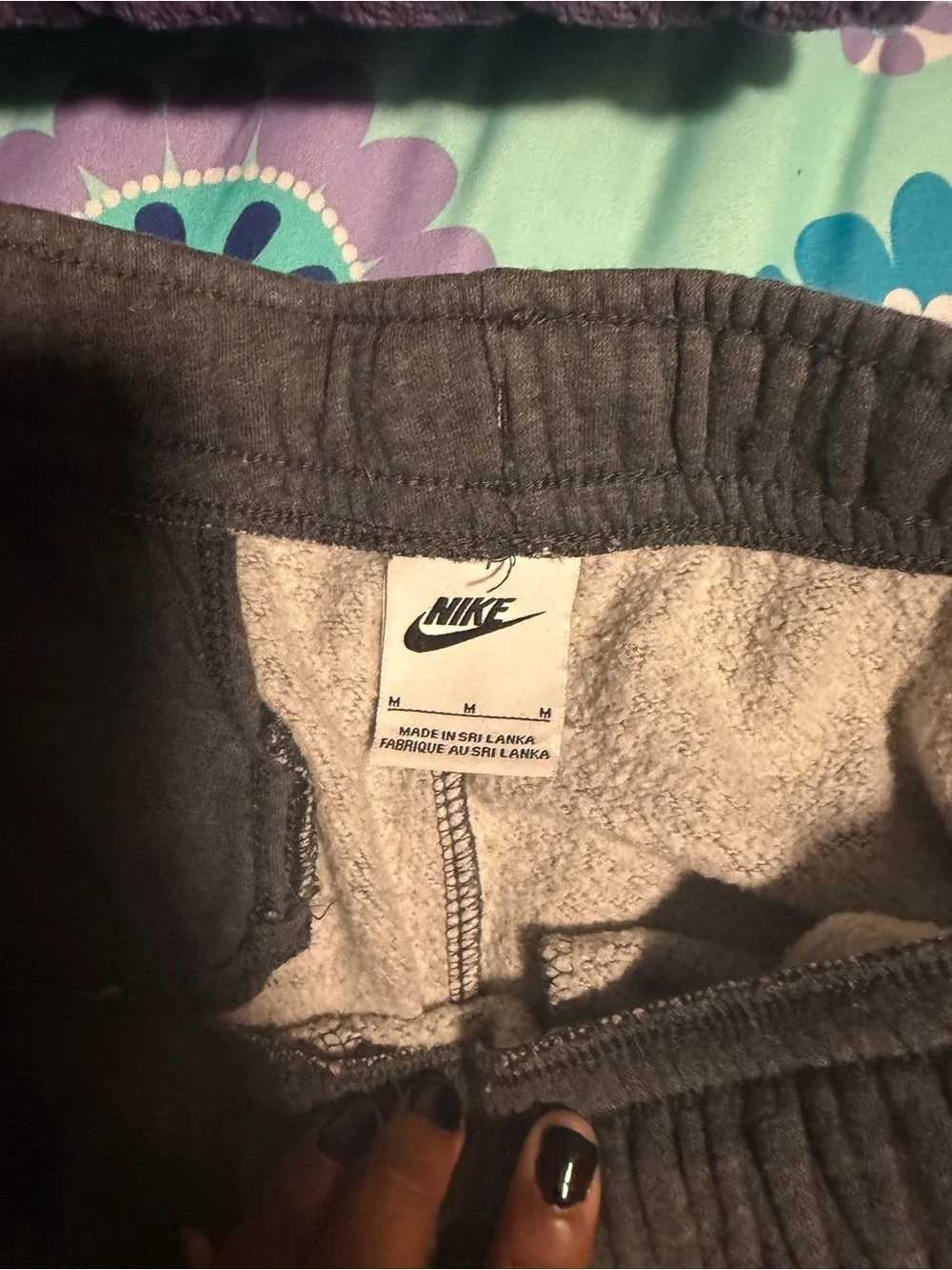 Nike men’s ' Gray Fleece Sweatpants - Cozy Everyday Bottoms w stain